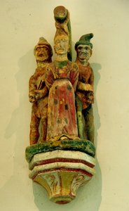 Umučení sv. Apolína (polychromovaný kámen) od French School
