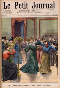 Hudební a taneční škola Mimi Pinson. Konzervatoř Mimi Pinson. Ilustrace pro Le petit Journal od French School