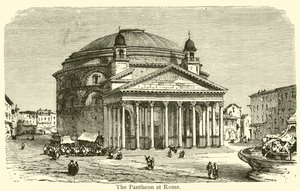 Pantheon v Římě (rytina) od French School