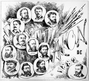 Pařížský salon z roku 1882 od French School