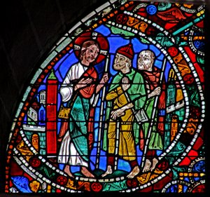 The Passion window: Cycle Resurrection - Emmaus - road to (w51) od French School