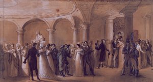 Peristyle v divadle Francais, c.1822 od French School