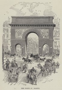 The Porte St Martin (rytina) od French School