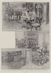 Královna na jihu Francie, pohledy v hotelu Regina na Cimiez (litho) od French School