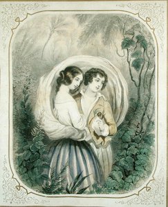 Návrat z procházky, z knihy Paul a Virginie od Henriho Bernardina de Saint-Pierre (1737-1814) od French School