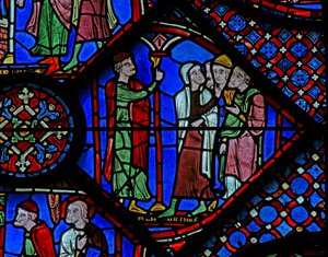 The St James Window: Almogenes (Hermogines) oslovuje své adepty (w5) od French School
