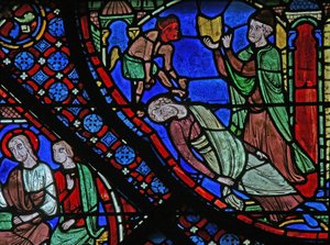 The St James Window: Filetus je svázán magickým kouzlem Almogenes (Hermoniges) (w5) od French School