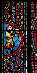 Das St. Lubin-Fenster: Stifter - Weinmacher von French School