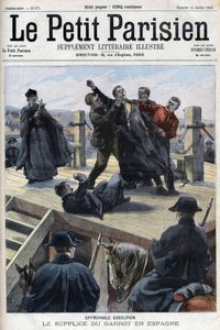 Torment of the Garrot: Strašná poprava Lucio Alvareze ve Španělsku v Cervera - v „“Le Petit Parisien““ od French School