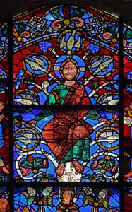 The Tree of Jesse: The Tree of Jesse: Kristus se 7 holubicemi Ducha svatého: vlevo Habakuk a Sophonias vpravo (w49) od French School