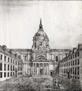 Sorbonnská univerzita - "Alphabet Picturesque des Monumens de Paris" kolem roku 1840 (rytina) od French School