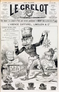 The Wilson Affair, přední obálka Le Grelot, 16. října 1887 od French School