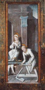 Workshop at Nazareth, pravý panel z triptychu od French School