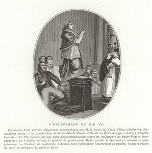 Únos papeže Pia VII., Řím, 6. července 1809 od French School