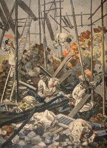 Nehoda v Chesnay, ilustrace z Le Petit Journal: Supplement illustre, 1898 od French School