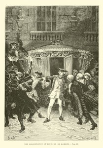 Zavraždění Ludvíka XV Damiensem od French School
