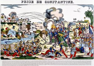 Zajetí Konstantina v roce 1837 - obraz Epinal, konec 19. století od French School