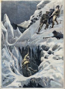 Katastrofa Mont Blanc (Mont Blanc): smrt cestovatelů a jejich průvodců během jejich expedice, v „Le Petit Parisien“ od French School