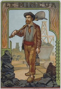 Horník, kolem roku 1900 od French School