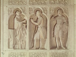 Společenstvo rytíře, detail ze západního konce lodi, 1245-57 od French School