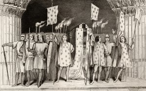 Mrtvé nemluvně Jean I (1316) posmrtný prohlásil králem na svém pohřbu, z 