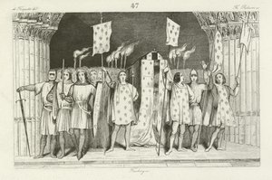 Mrtvé nemluvně Jan I. prohlásil králem Francie, 1316 od French School