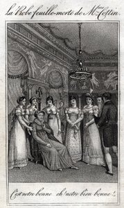 Šaty z mrtvých listů madame Cottin (Sophie Cottin Rostand) (1770-1807), francouzské spisovatelky. od French School