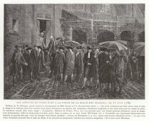 Poslanci třetího stavu u dveří Salle des Seances, 23. června 1789 od French School