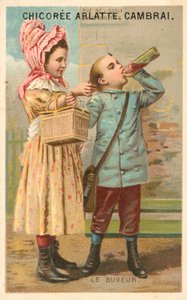 napáječka (chromolitho) od French School