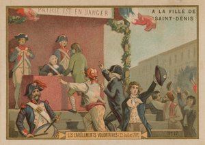 Zápis dobrovolníků do armády, Francouzská revoluce, 22. července 1792 od French School