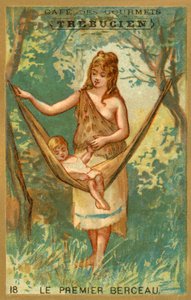 První kolébka (chromolitho) od French School
