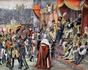 První distribuce křížů Čestné legie v roce 1804 v „Le Petit Journal“ od French School