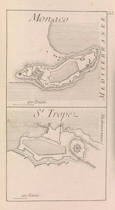 Opevnění v Monaku a Saint Tropez , asi 1760 (tisk) od French School