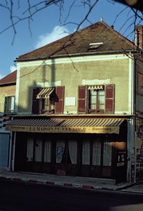 Dům, ve kterém Vincent van Gogh (1853-90) žil v roce 1890 od French School