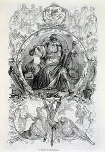 Legenda o Karlu Velikém, rytina od French School