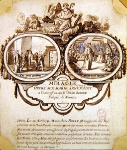 Zázrak Marie Anny Polletové, asi 1741 (akvarel a tuš) od French School