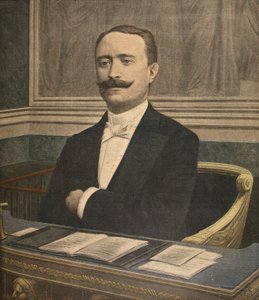 Nový předseda Chambre des Deputes: Paul Deschanel, ilustrace z Le Petit Journal: Supplement illustre, 26. června 1898 od French School