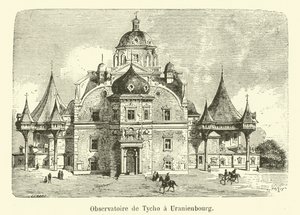 Observatoř Tycho Brahe v Uranienbourg (rytina) od French School