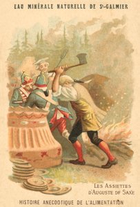 Desky Augusta Saského (chromolitho) od French School