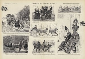 Návrat kočárů do Paříže (litho) od French School