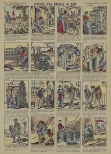 Příběh kusu vlněné látky (barva litho) od French School