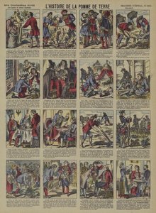 Příběh brambor (barva litho) od French School