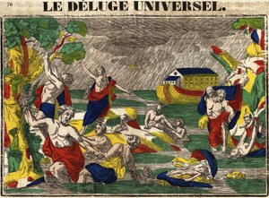 Univerzální potopa, epinální obraz XIX století od French School