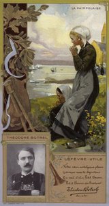 Theodore Botrel, francouzský zpěvák a skladatel (chromolit) od French School
