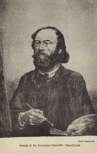 Theodore Rousseau, francouzský malíř (litografie) od French School