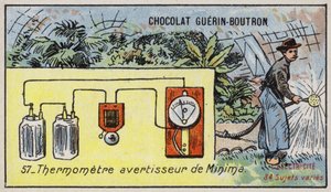 Teploměr s alarmem minimální teploty (chromolitho) od French School