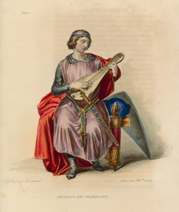 Thibaut de Champagne (barevná rytina) od French School
