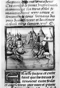 Třicetidenní turnaj z Froissarts Chronicle od French School