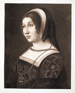 Předpokládá se, že je to Margaret Tudorová, dcera Jindřicha VII., skotské královny, kolem 1520 století, hospoda. 1902 od French School