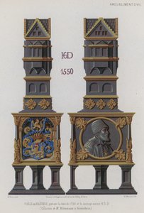 Kachlová kamna z roku 1550 od French School